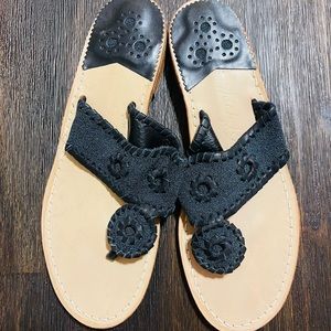Jack Rogers Navy Blue Beaded Sandals